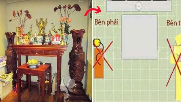 Những điều kiêng kỵ trong cách bài trí bàn thờ gia tiên