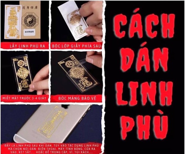 Hướng dẫn cách dán linh phù